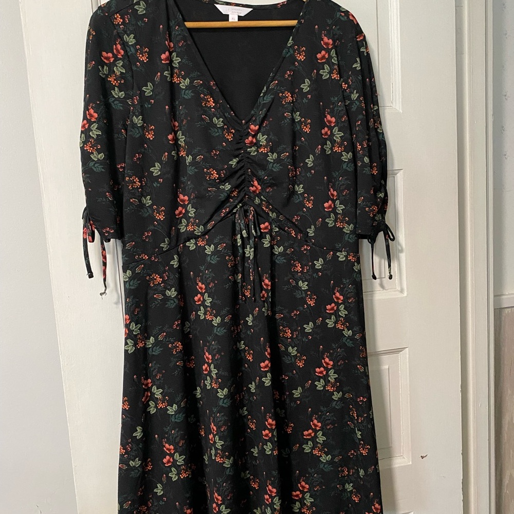 Lauren Conrad Floral Black Dress